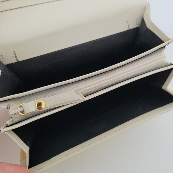 Charles Jourdan Paris Wallet Card Bill Medium Bifold Yellow Champagne Designer - Picture 5 of 16